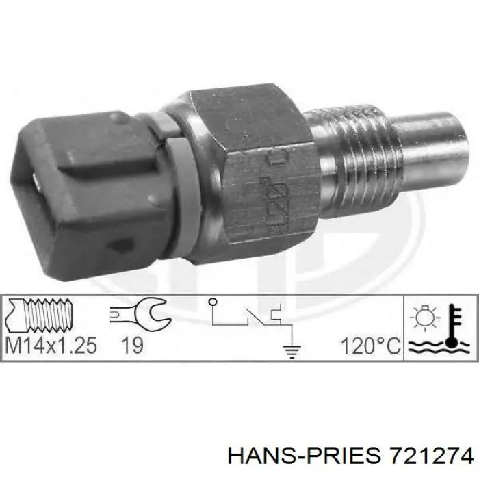 Датчик температуры охлаждающей жидкости 721274 Hans Pries (Topran)