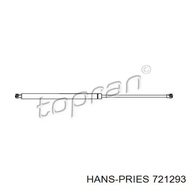 Амортизатор багажника 721293 Hans Pries (Topran)