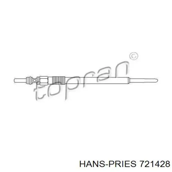 Свечи накала 721428 Hans Pries (Topran)