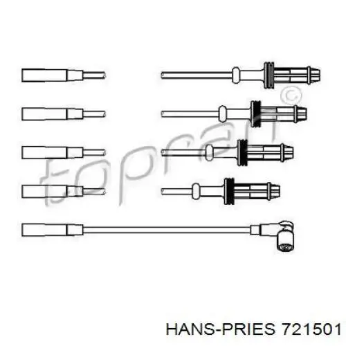 Высоковольтные провода 721501 Hans Pries (Topran)