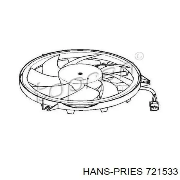 Электровентилятор охлаждения 721533 Hans Pries (Topran)