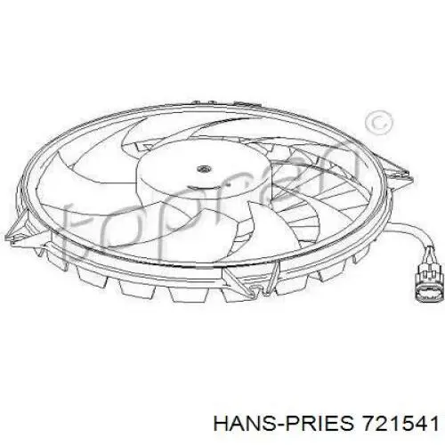 721541 Hans Pries (Topran) электровентилятор охлаждения в сборе (мотор+крыльчатка)