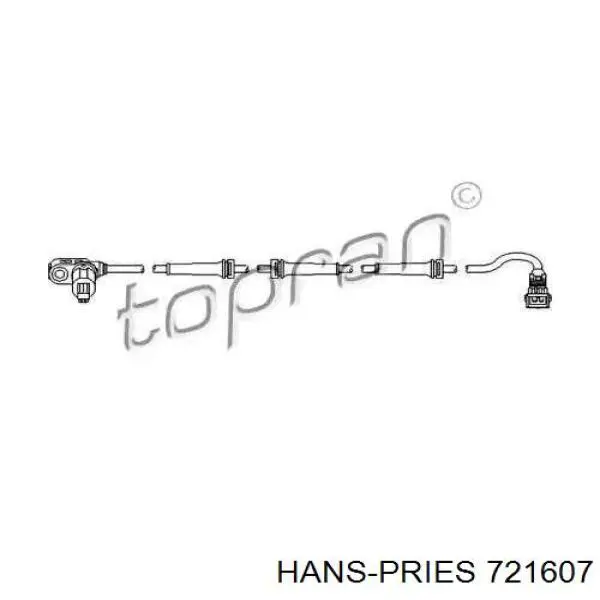 Датчик АБС (ABS) задний 721607 Hans Pries (Topran)