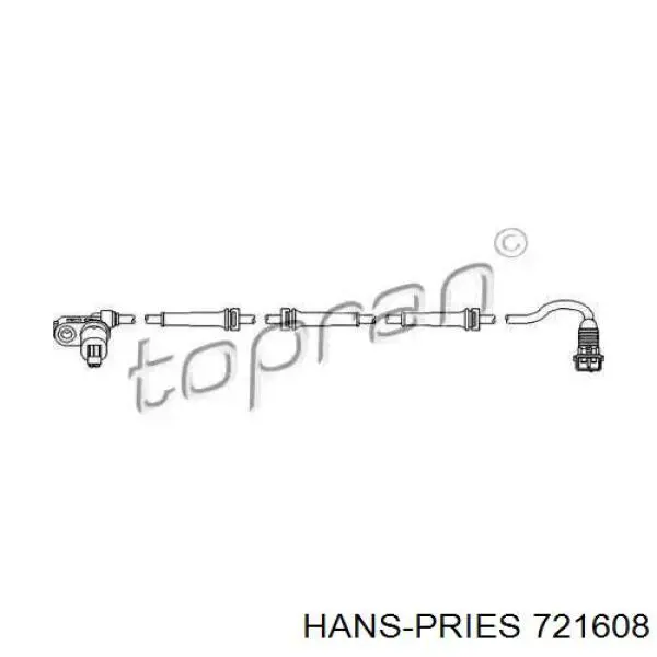 Датчик АБС (ABS) задний 721608 Hans Pries (Topran)