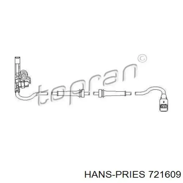 Датчик АБС (ABS) задний 721609 Hans Pries (Topran)