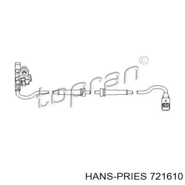 721610 Hans Pries (Topran) датчик абс (abs задний)