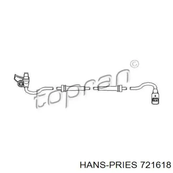 Датчик АБС (ABS) передний 721618 Hans Pries (Topran)