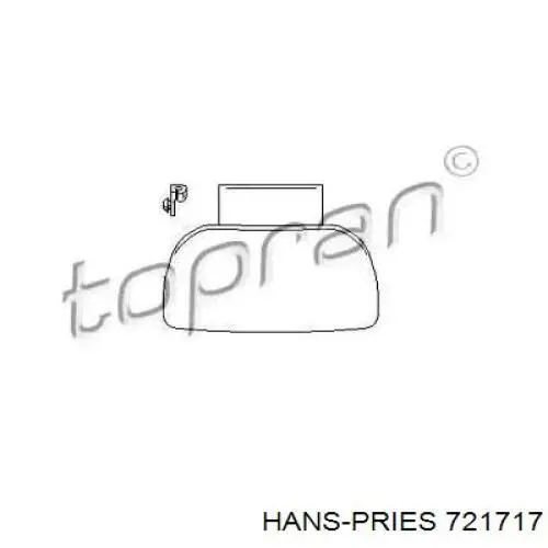 Ручка двери передней наружная левая 721717 Hans Pries (Topran)