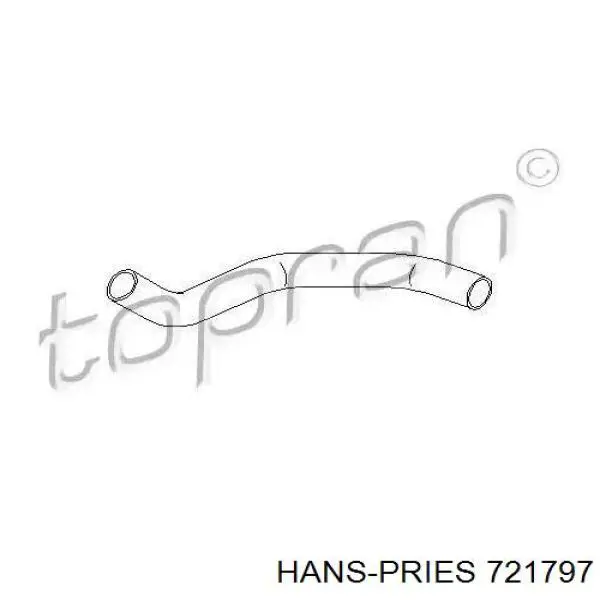 Патрубок вентиляции картерных газов 721797 Hans Pries (Topran)