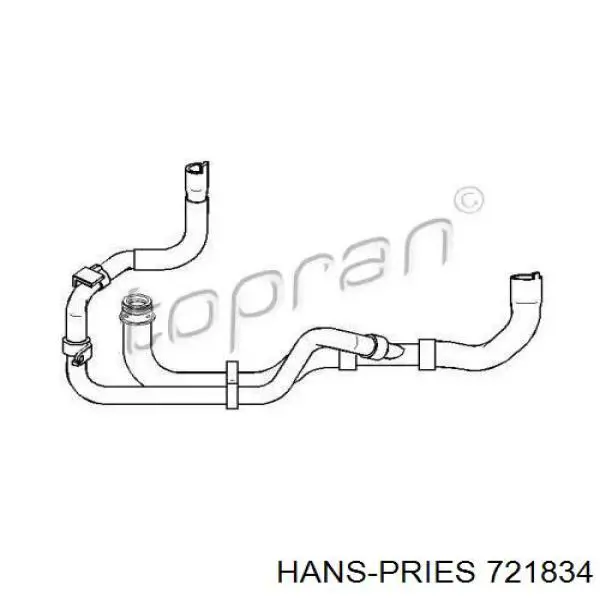 Нижний шлаг радиатора охлаждения 721834 Hans Pries (Topran)