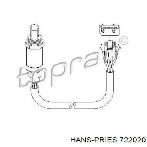 722020 Hans Pries (Topran) лямбда-зонд, датчик кислорода до катализатора