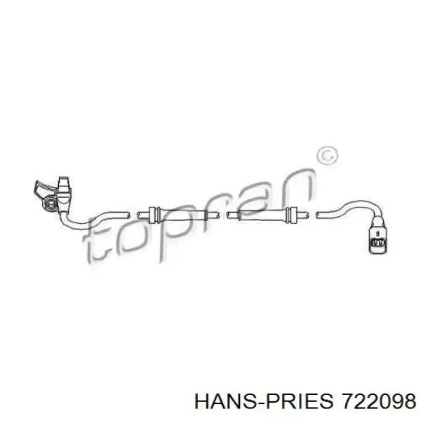 Датчик АБС (ABS) передний 722098 Hans Pries (Topran)