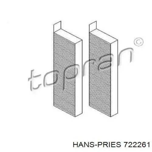 Фильтр салона 722261 Hans Pries (Topran)