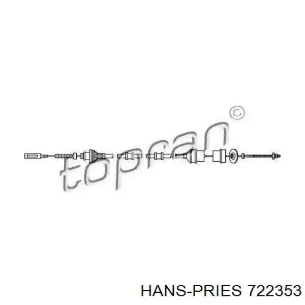 Трос сцепления 722353 Hans Pries (Topran)