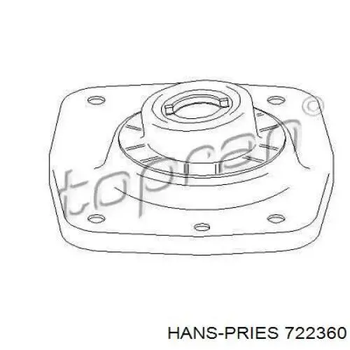 722360 Hans Pries (Topran) опора амортизатора переднего правого