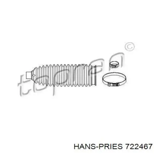 Пыльник рулевой рейки 722467 Hans Pries (Topran)