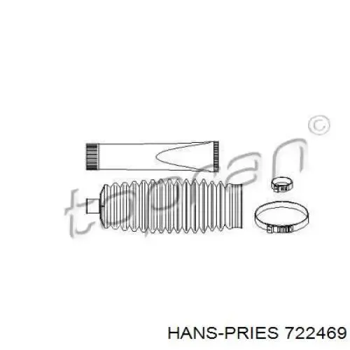 Пыльник рулевой рейки 722469 Hans Pries (Topran)