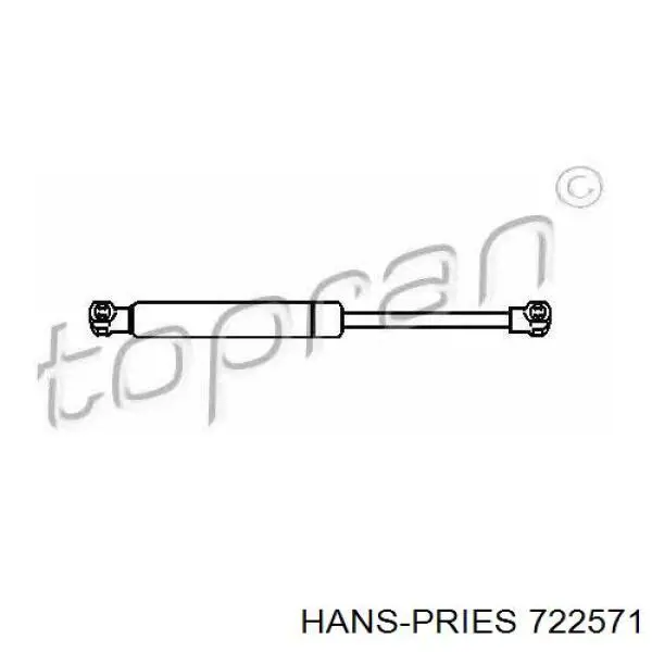 Амортизатор багажника 722571 Hans Pries (Topran)