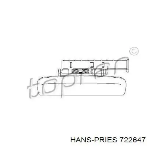 Ручка двери левой наружная передняя/задняя 722647 Hans Pries (Topran)