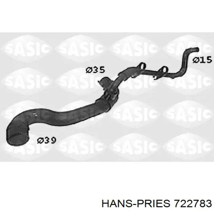 722783 Hans Pries (Topran) Тройник системы охлаждения