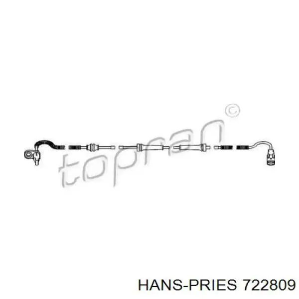 Датчик АБС (ABS) передний 722809 Hans Pries (Topran)