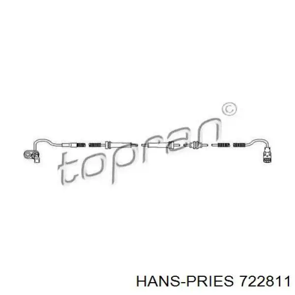 Датчик АБС (ABS) задний 722811 Hans Pries (Topran)