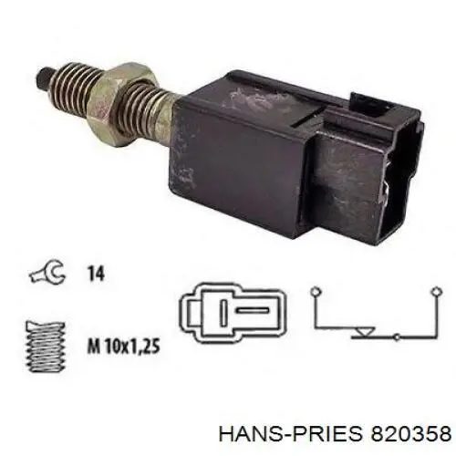 Датчик стоп сигнала 820358 Hans Pries (Topran)