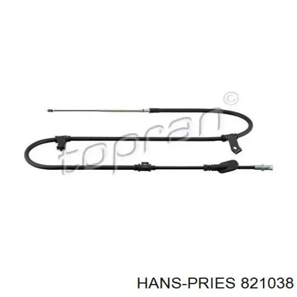 821038 Hans Pries (Topran) Трос ручного тормоза задний, правый