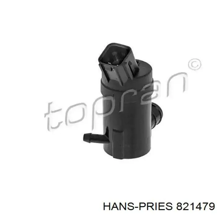 821479 Hans Pries (Topran) bomba de motor de fluido para lavador de vidro dianteiro