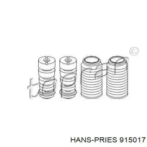 915017 Hans Pries (Topran) буфер (отбойник амортизатора заднего + пыльник)
