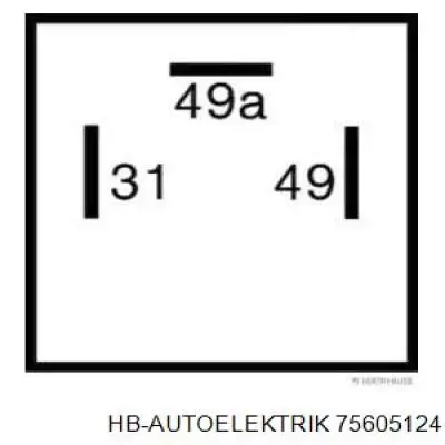 75605124 HB Autoelektrik Реле указателей поворотов