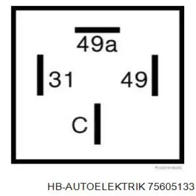 Реле указателей поворотов 75605133 HB Autoelektrik