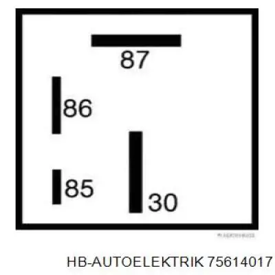 Реле свечей накала 75614017 HB Autoelektrik