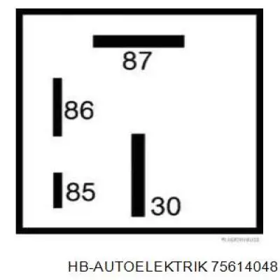 Реле свечей накала 75614048 HB Autoelektrik