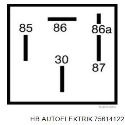 Реле электробензонасоса 75614122 HB Autoelektrik