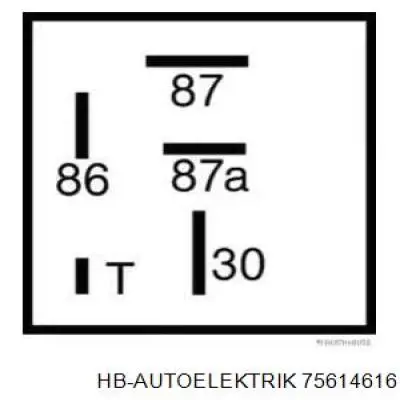 75614616 HB Autoelektrik Реле электробензонасоса
