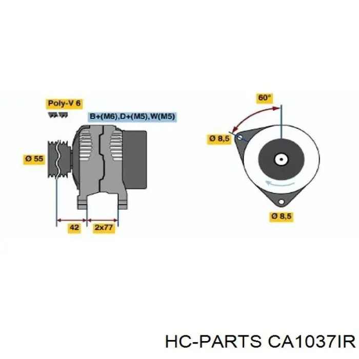 Купить R95AB10300DB Ford Генератор