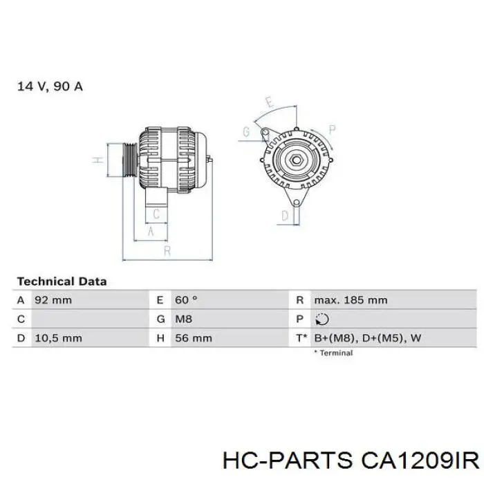 CA1209IR HC Parts генератор
