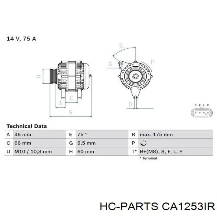 CA1253IR HC Parts генератор