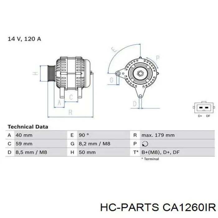 CA1260IR HC Parts генератор