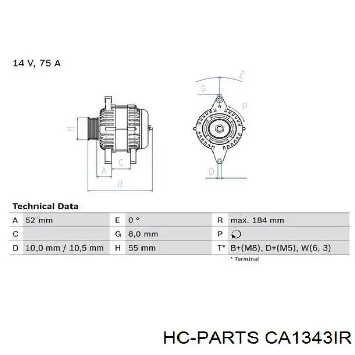 Генератор CA1343IR HC Parts