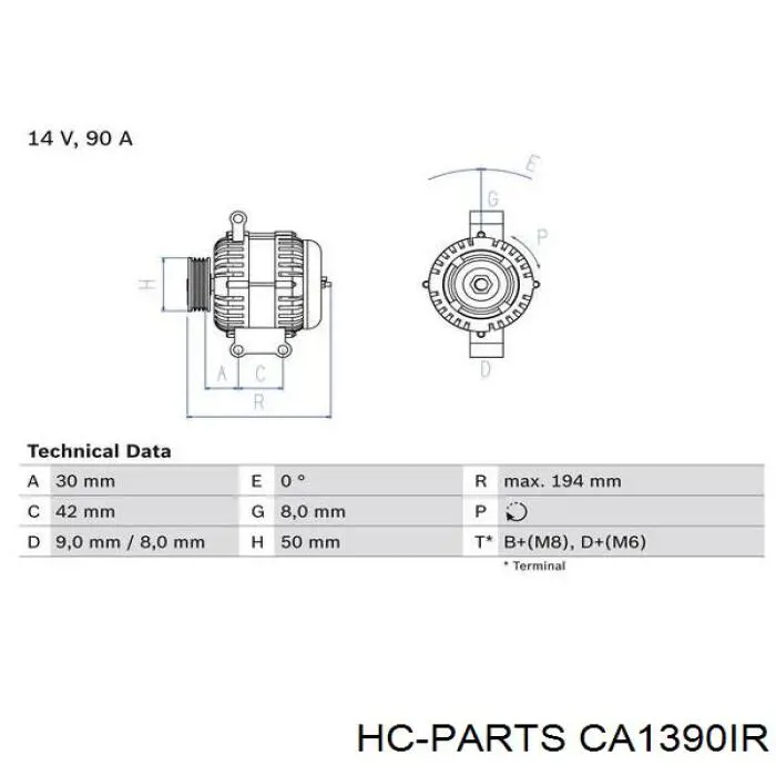 CA1390IR HC Parts генератор