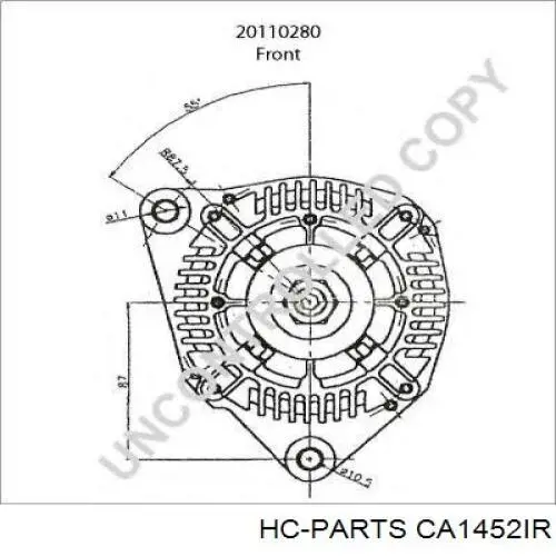 Автомобильный генератор MSG Rebuilding CA1452IR цена, от 88.98 USD