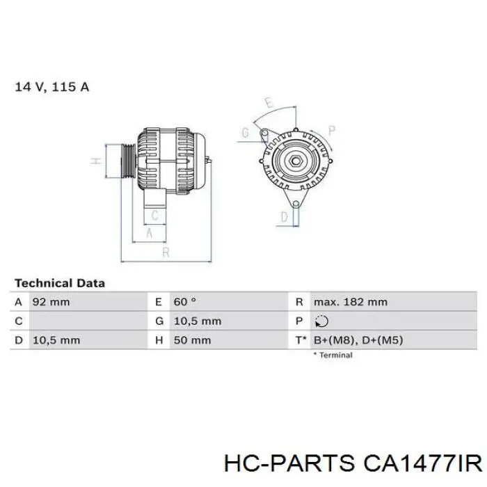 Генератор CA1477IR HC Parts