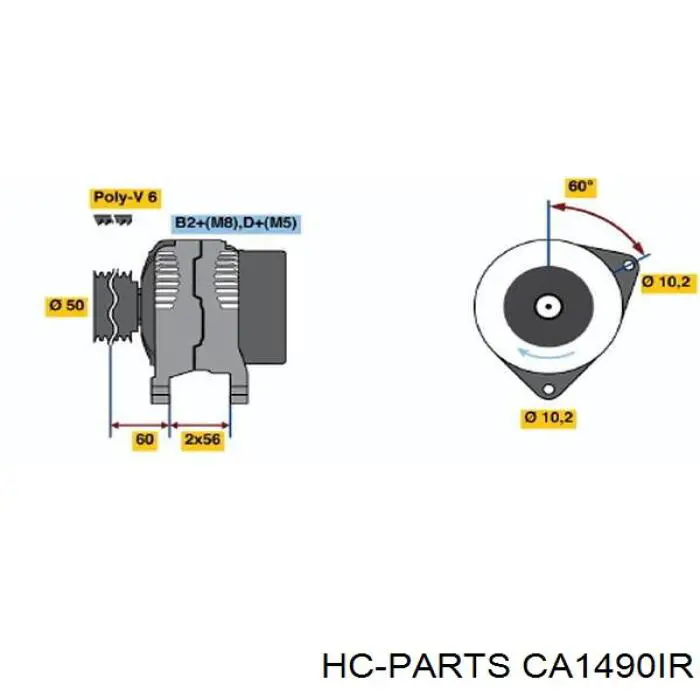 Генератор CA1490IR HC Parts