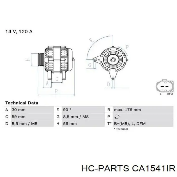 Генератор CA1541IR HC Parts