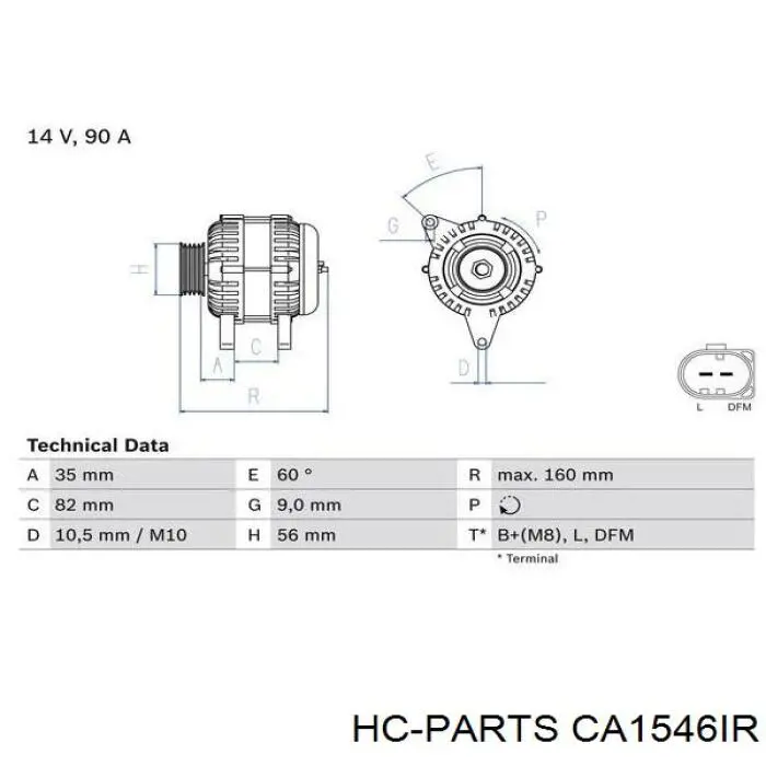 Alternador CA1546IR HC Parts