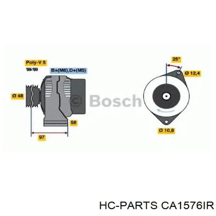 Генератор CA1576IR HC Parts