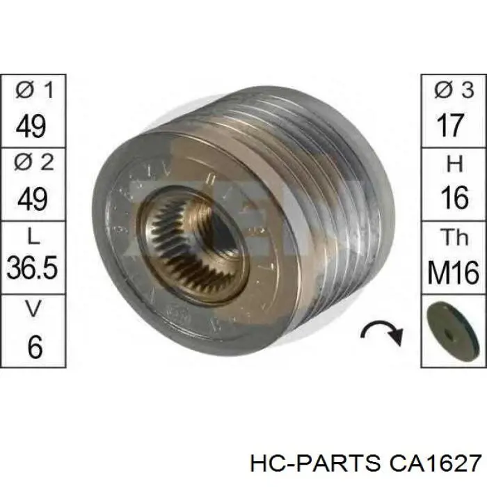 Генератор CA1627 HC Parts