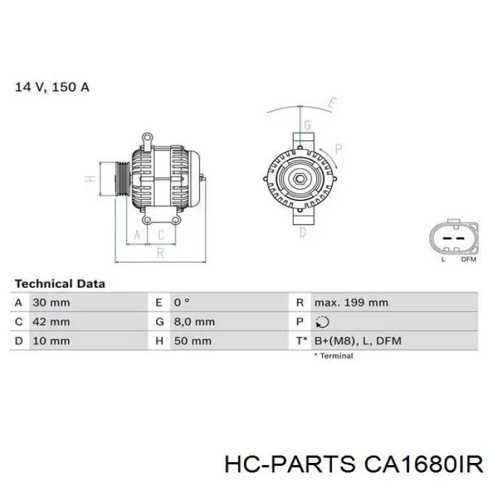 Генератор CA1680IR HC Parts